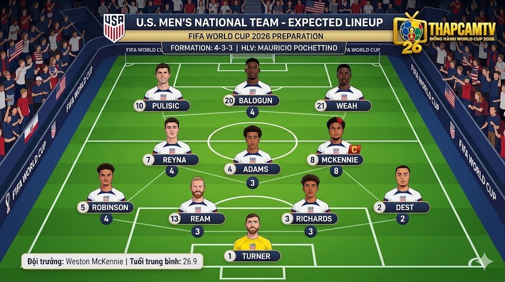 Đội Hình Tuyển Mỹ World Cup 2026: Danh Sách Chính Thức & Phân Tích