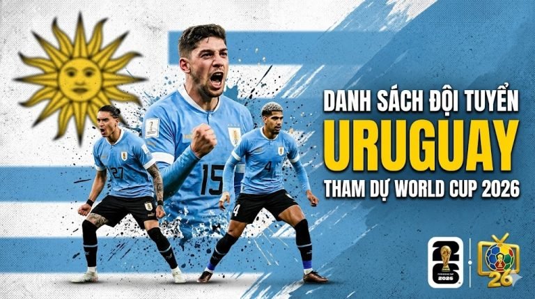 Đội hình Uruguay World Cup 2026: Federico Valverde, Darwin Nunez và Ronald Araujo đại diện cho kỷ nguyên mới thời hậu Suarez.