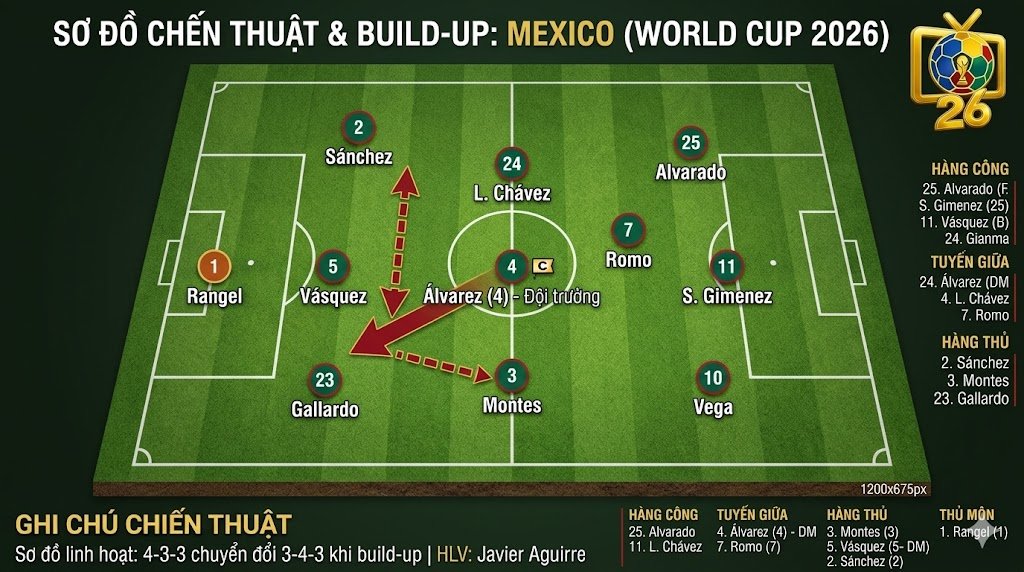 Đội Hình Mexico World Cup 2026: Danh Sách Chính Thức & Phân Tích Chiến Thuật